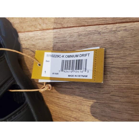 Teva Unisex-Kid's K Omnium Drift Fisherman Black Sandals Kids Size 1 - Picture 2 of 6